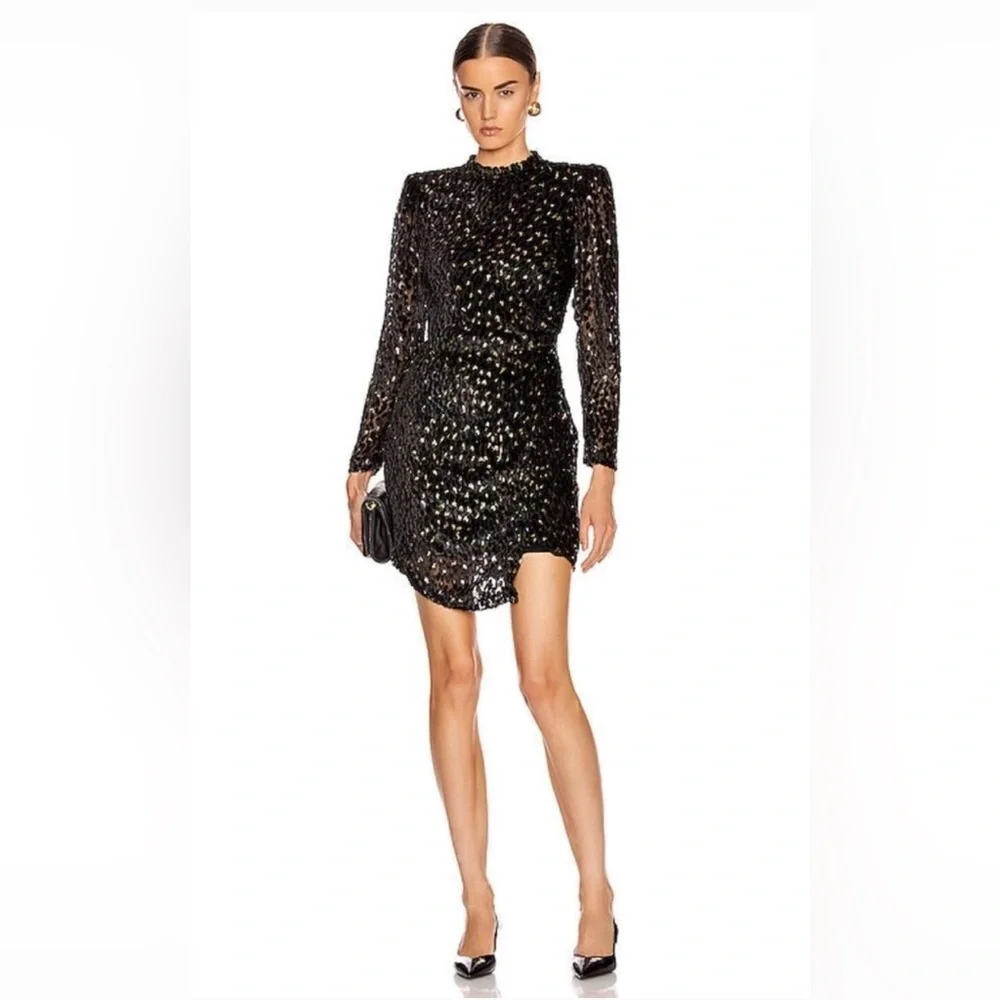 A.L.C. Jane Metallic Velvet Mini Dress - Picture 3 of 13